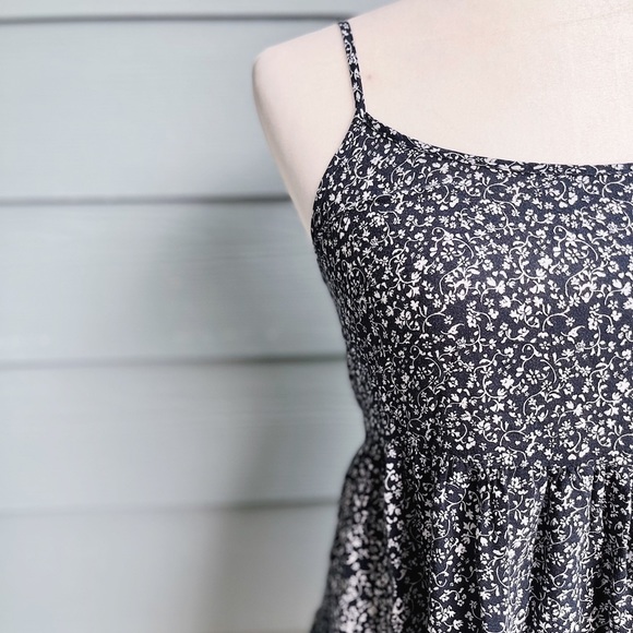 H&M Divided Backless Floral Spaghetti Strap Mini Dress 4 S - Picture 2 of 7